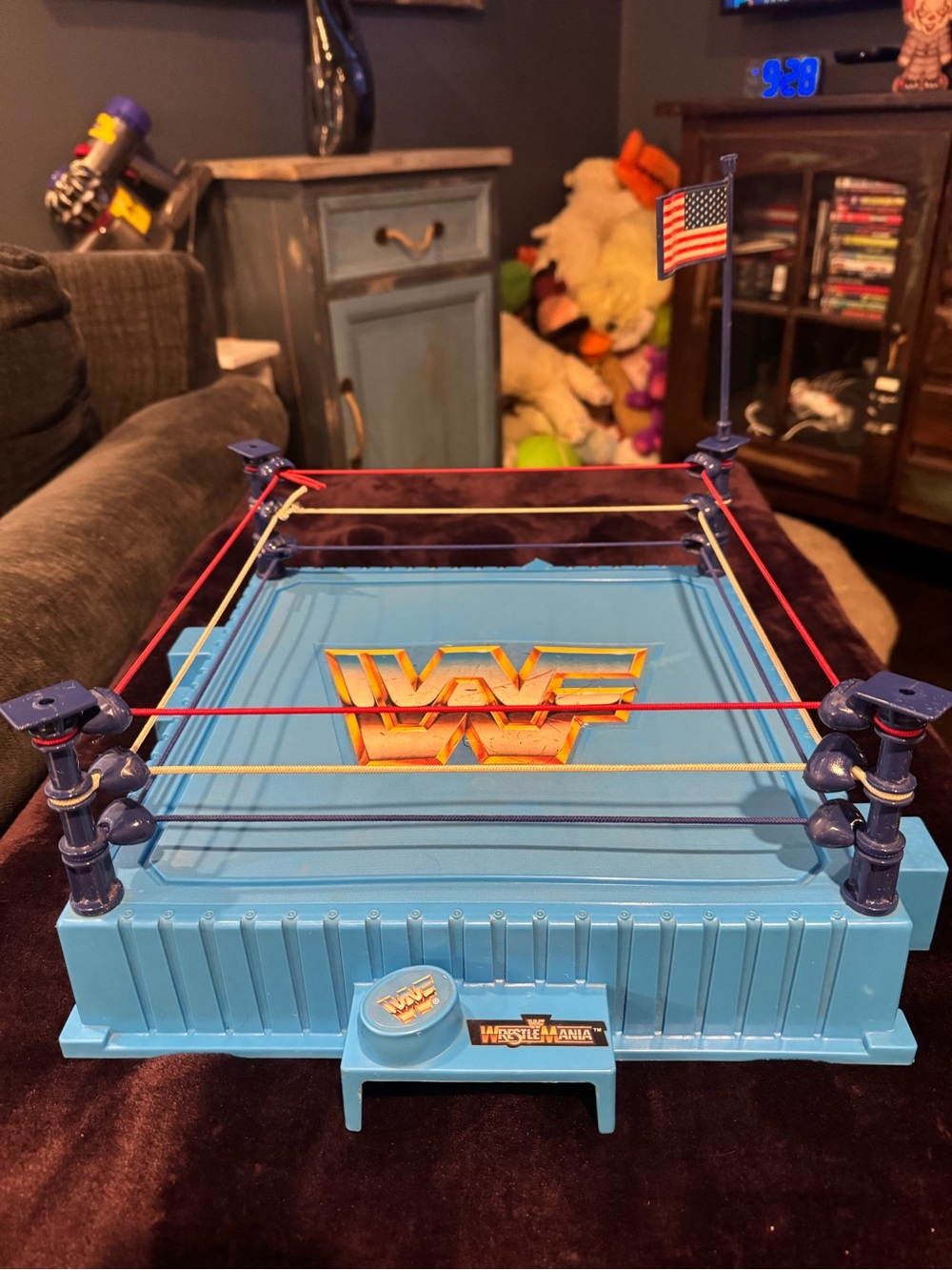 1989 WWF Hasbro Blue Wrestling Ring